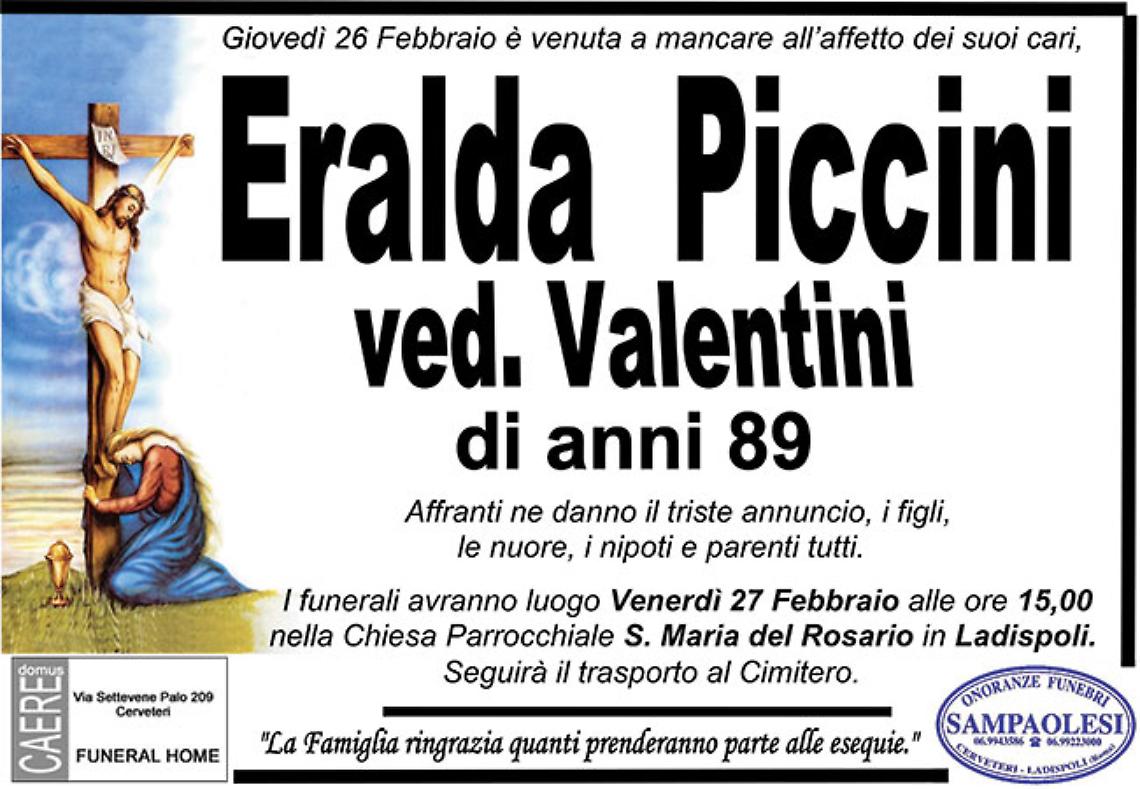 ERALDA PICCINI ved. VALENTINI di anni 89