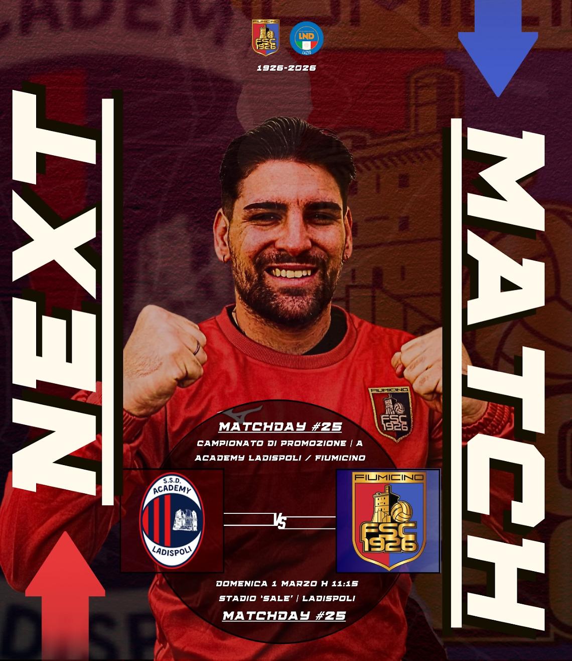 Fiumicino, trasferta insidiosa in casa dell&rsquo;Academy Ladispoli