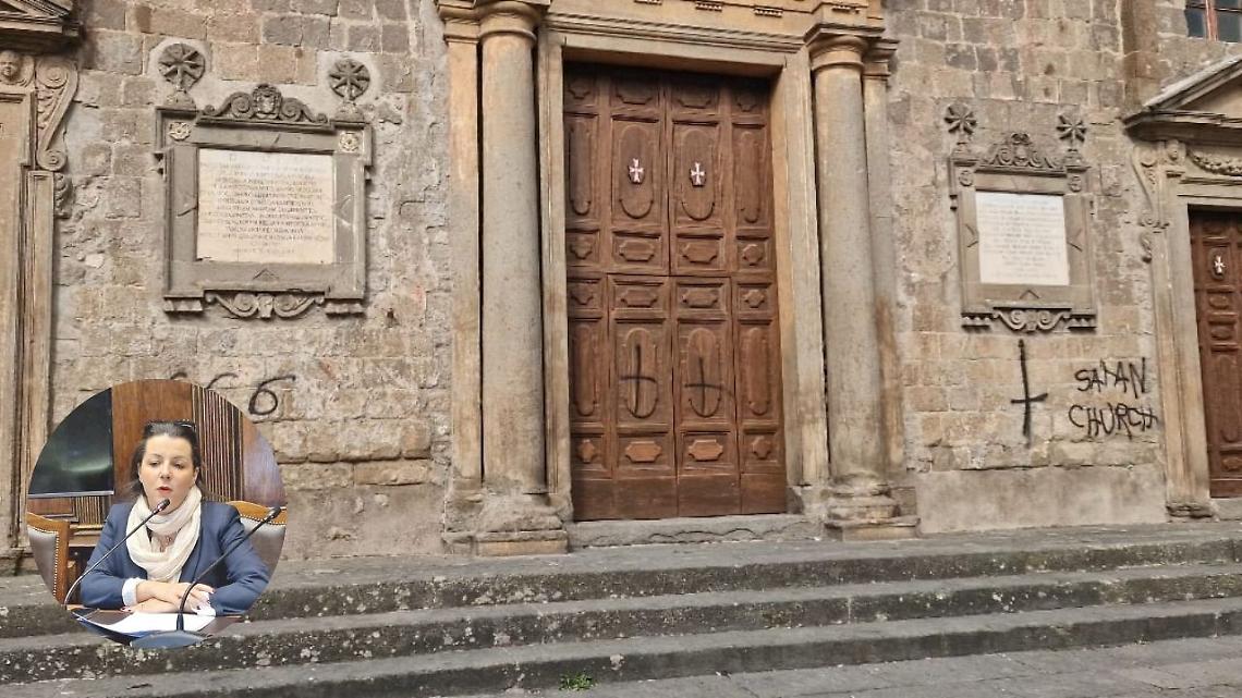 Scritte sataniche a S. Faustino,  Frontini: "Gesti inaccettabili"