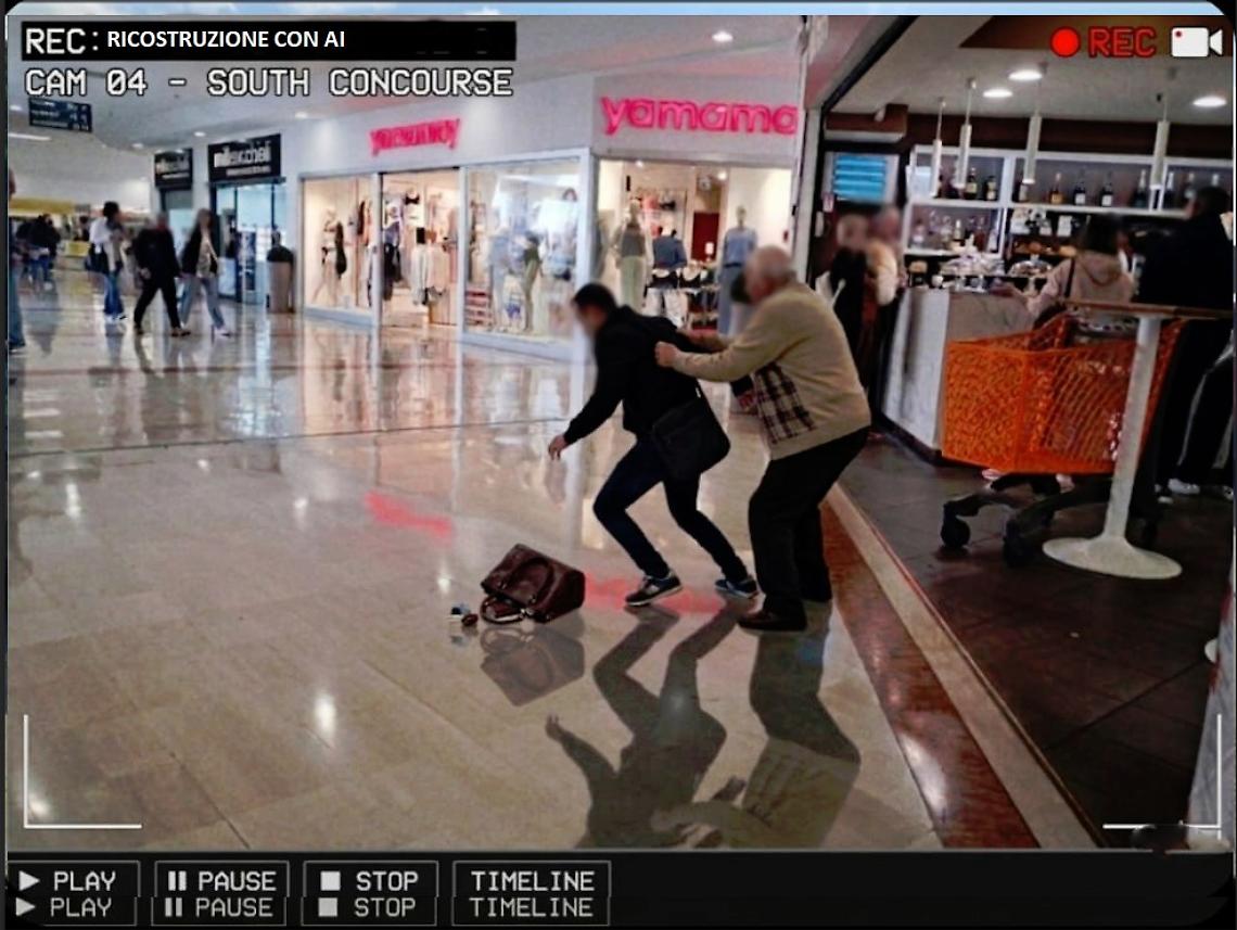 Furto al bar del centro commerciale: "mani di velluto" inseguito tra sedie e tavolini