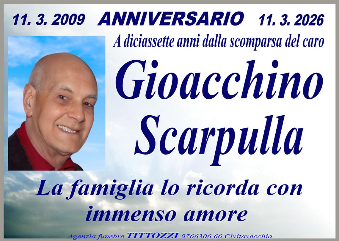 GIOACCHINO SCARPULLA - Anniversario