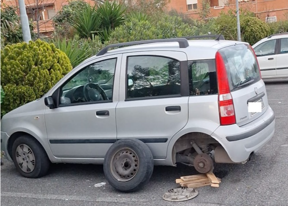 Il veicolo "vittima" dei ladri