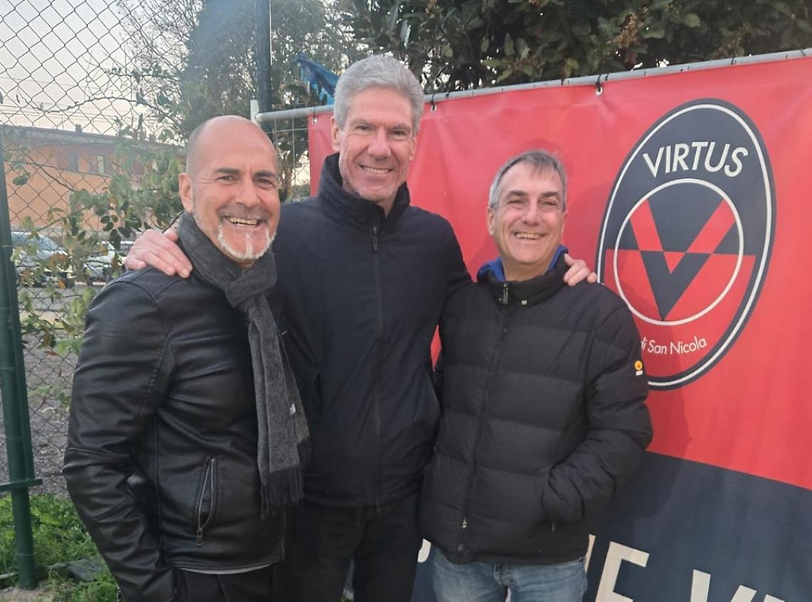 Il preparatore dei portieri del Milan, Filippi, fa visita alla Virtus Msn