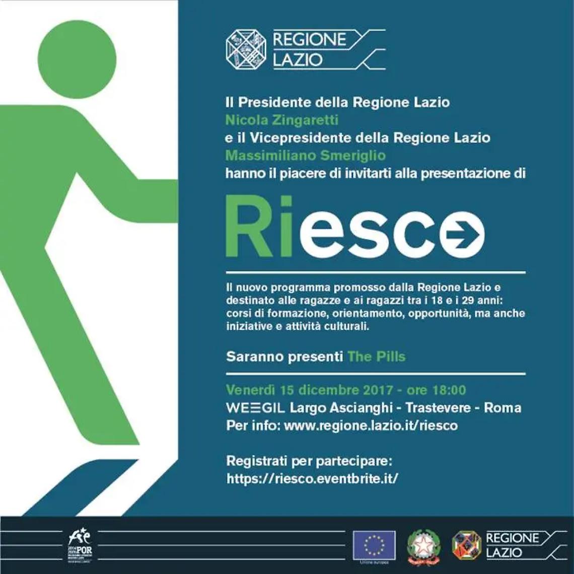 &lsquo;&lsquo;Riesco&rsquo;&rsquo;, 600 euro al mese per i giovani tra i 18 e i 29 anni