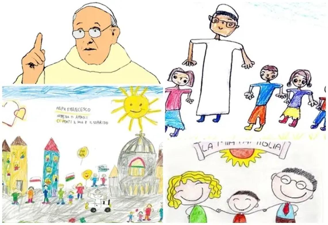 "Caro Papa, ti regalo un disegno"