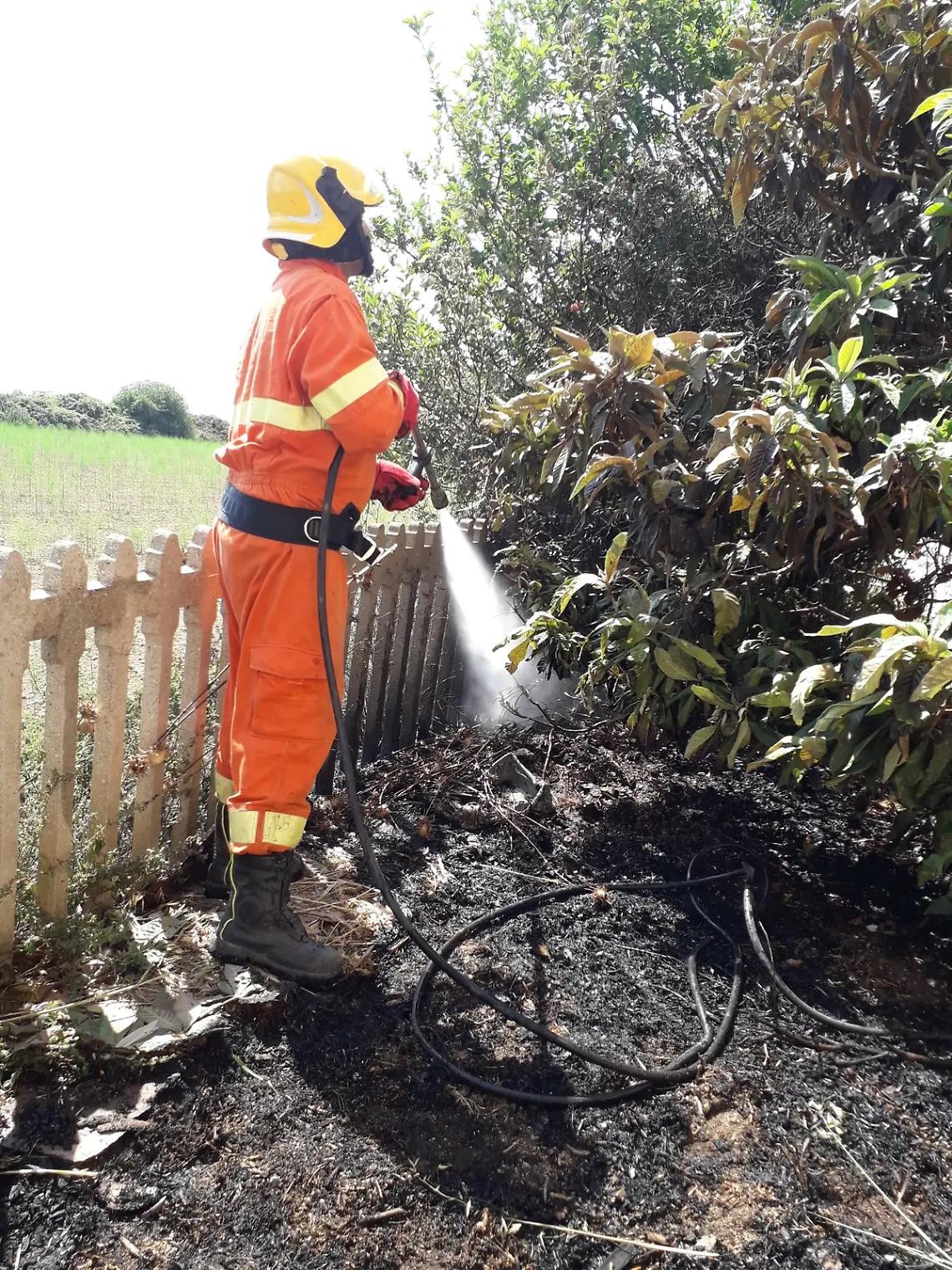 Sterpaglie in fiamme alla stazione di Tarquinia: intervento dei volontari Aeopc