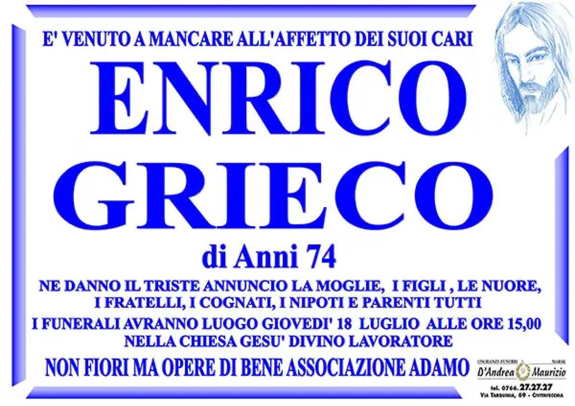 ENRICO GRIECO di anni 74