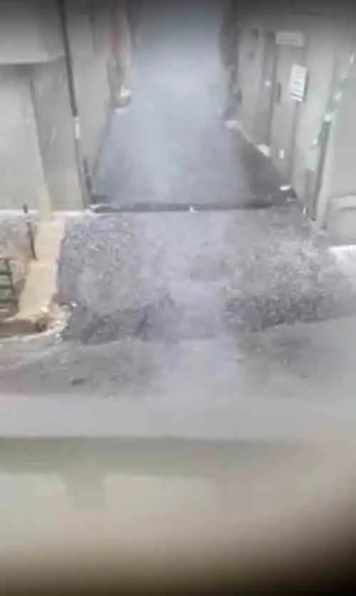 Forte grandinata a La Bianca