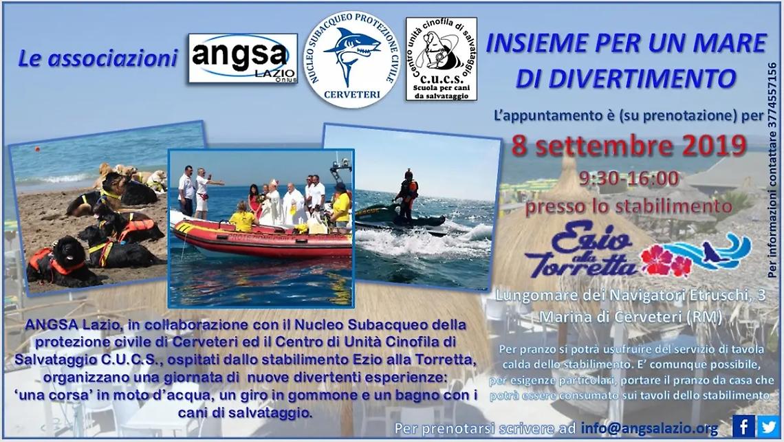 Moto d&rsquo;acqua e cani da salvataggio in spiaggia per ''Insieme per un mare di divertimento''