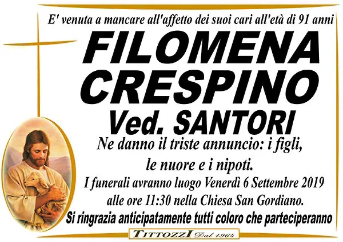 FILOMENA CRESPINO ved. SANTORI