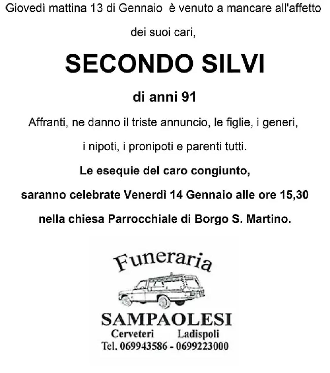 SECONDO SILVI di anni 91