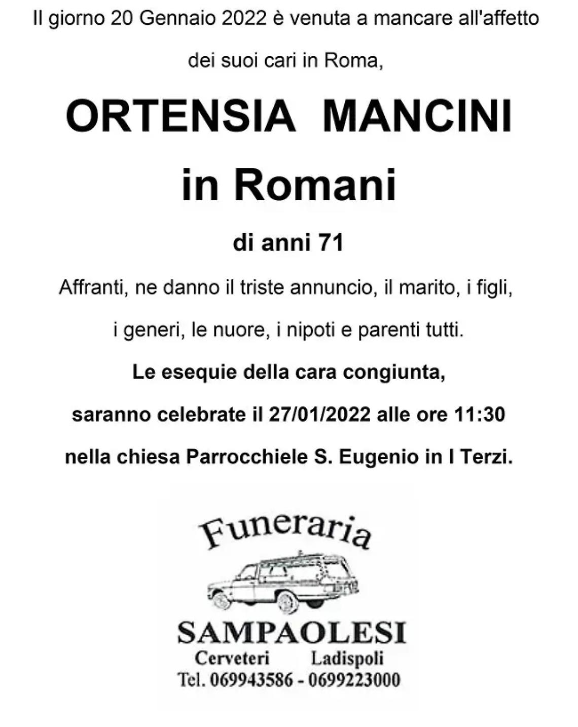 ORTENSIA MANCINI in ROMANI di anni 71