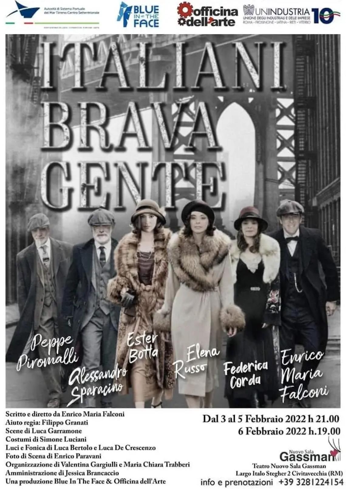 Nuovo sala Gassman, sul palco l'atteso esordio di ''Italiani brava gente''