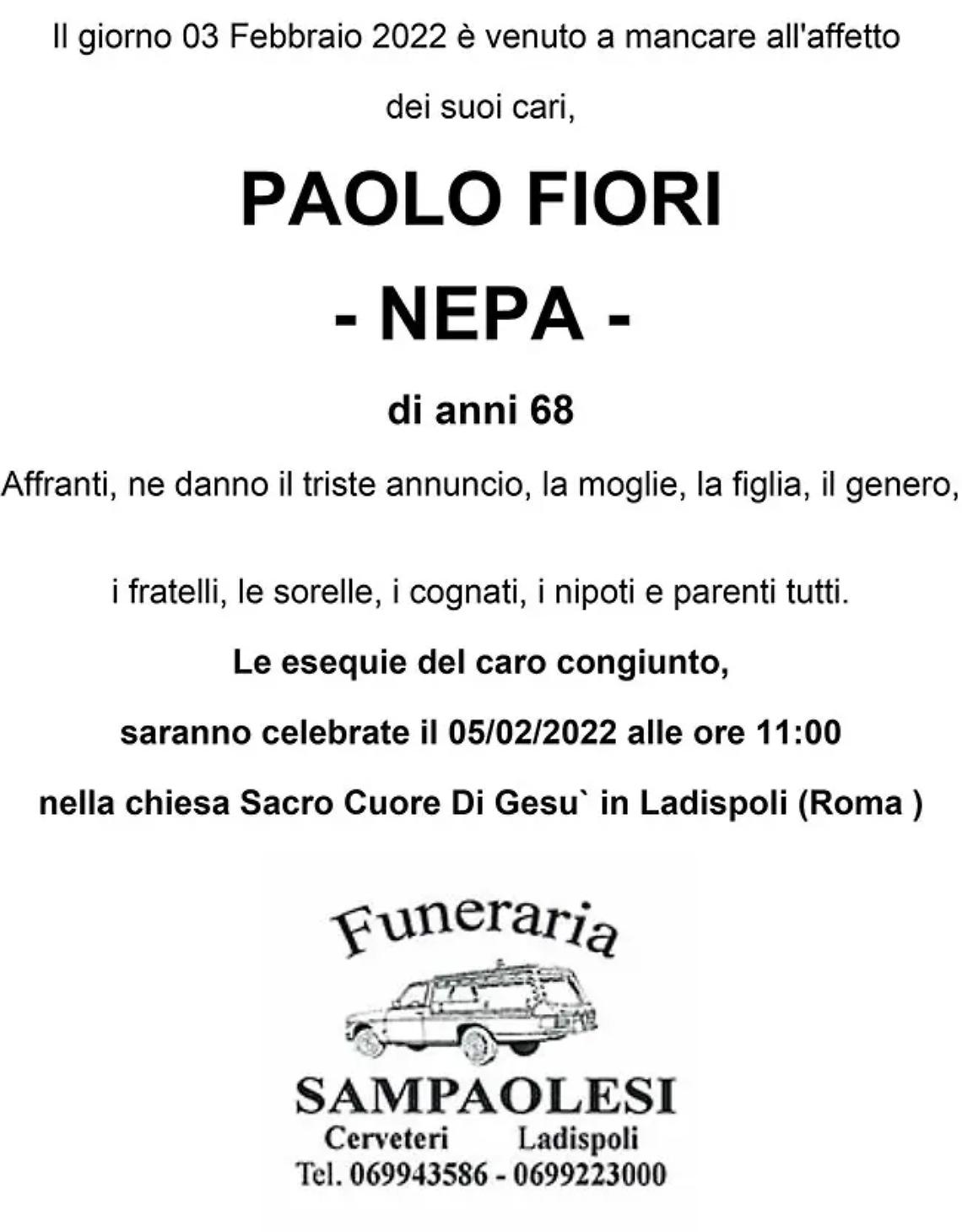 PAOLO FIORI (NEPA) di anni 68