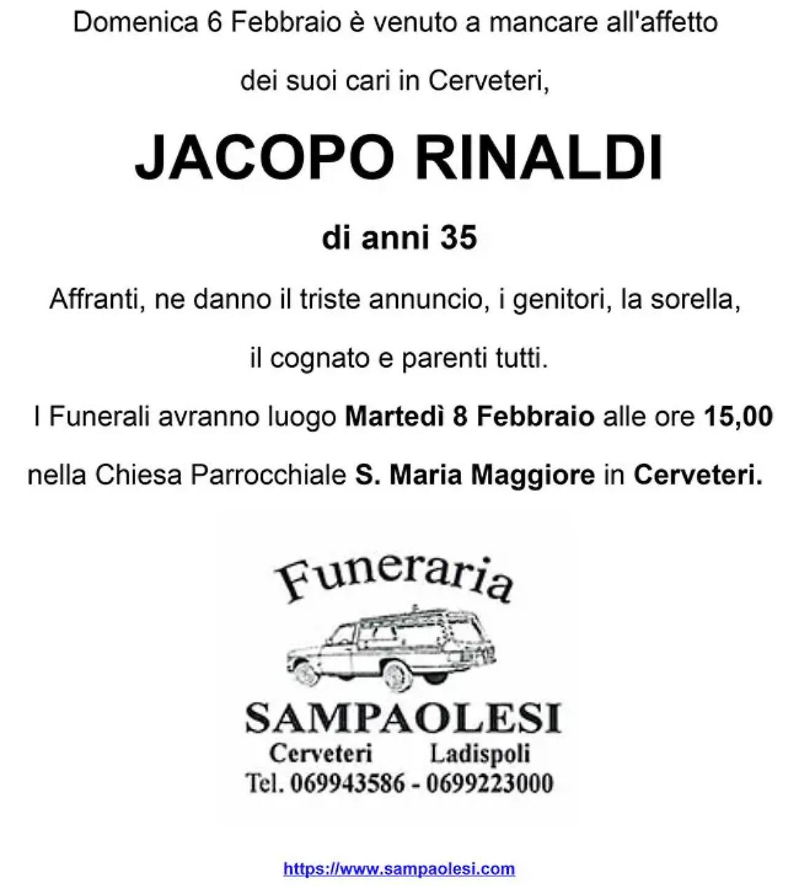 JACOPO RINALDI di anni 35