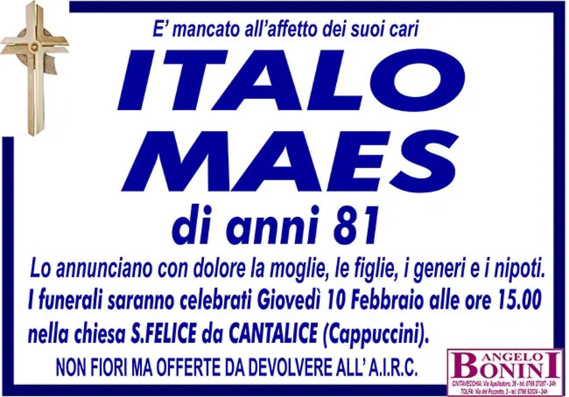 ITALO MAES di anni 81