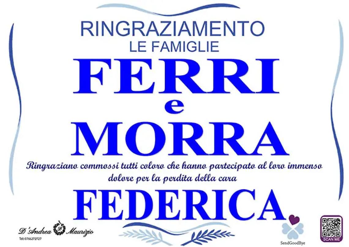 FEDERICA MORRA - Ringraziamento