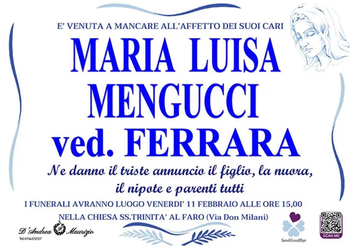 MARIA LUISA MENGUCCI ved. FERRARA