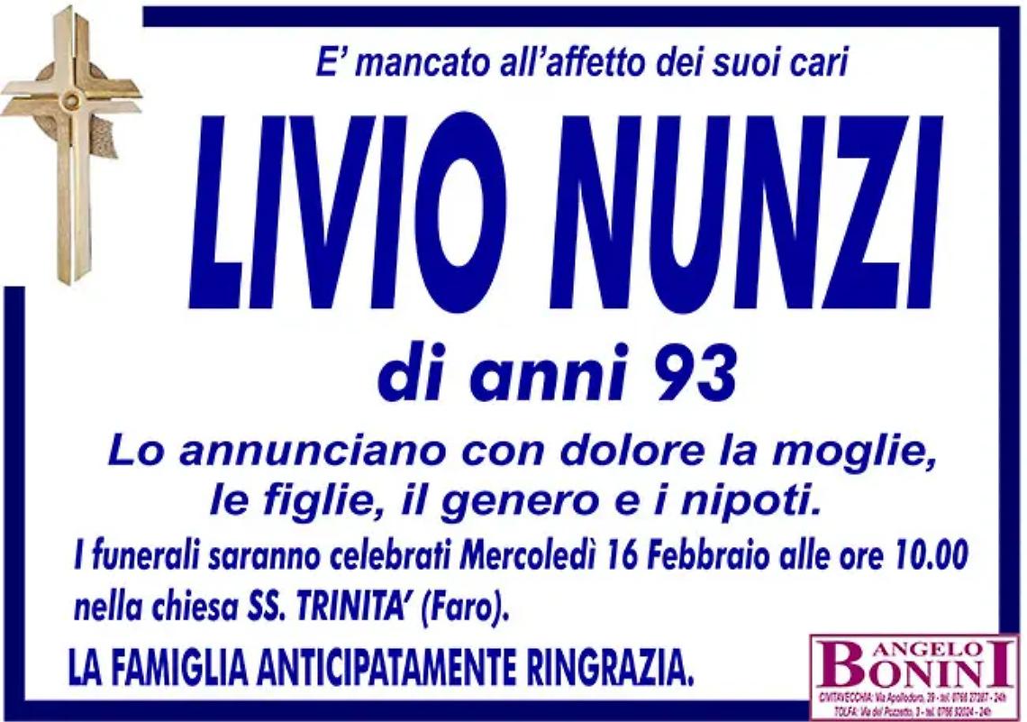 LIVIO NUNZI di anni 93
