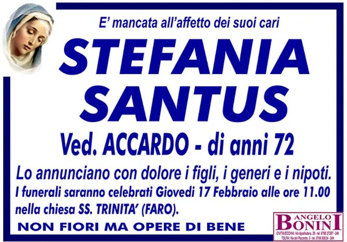 STEFANIA SANTUS ved. ACCARDO - di anni 72
