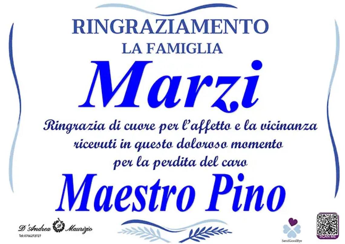 Maestro PINO MARZI - Ringraziamento