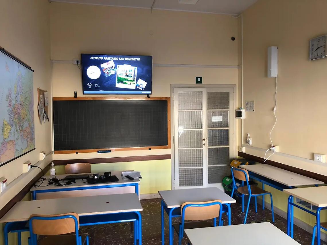 Tarquinia, all'Istituto San Benedetto arrivano i sanificatori d'aria a raggi UV-C per combattere la diffusione di virus e batteri nelle aule