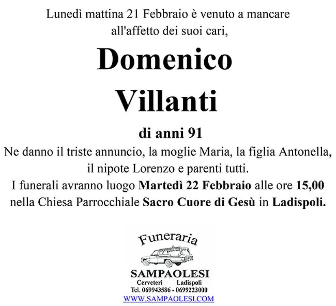 DOMENICO VILLANTI di anni 91