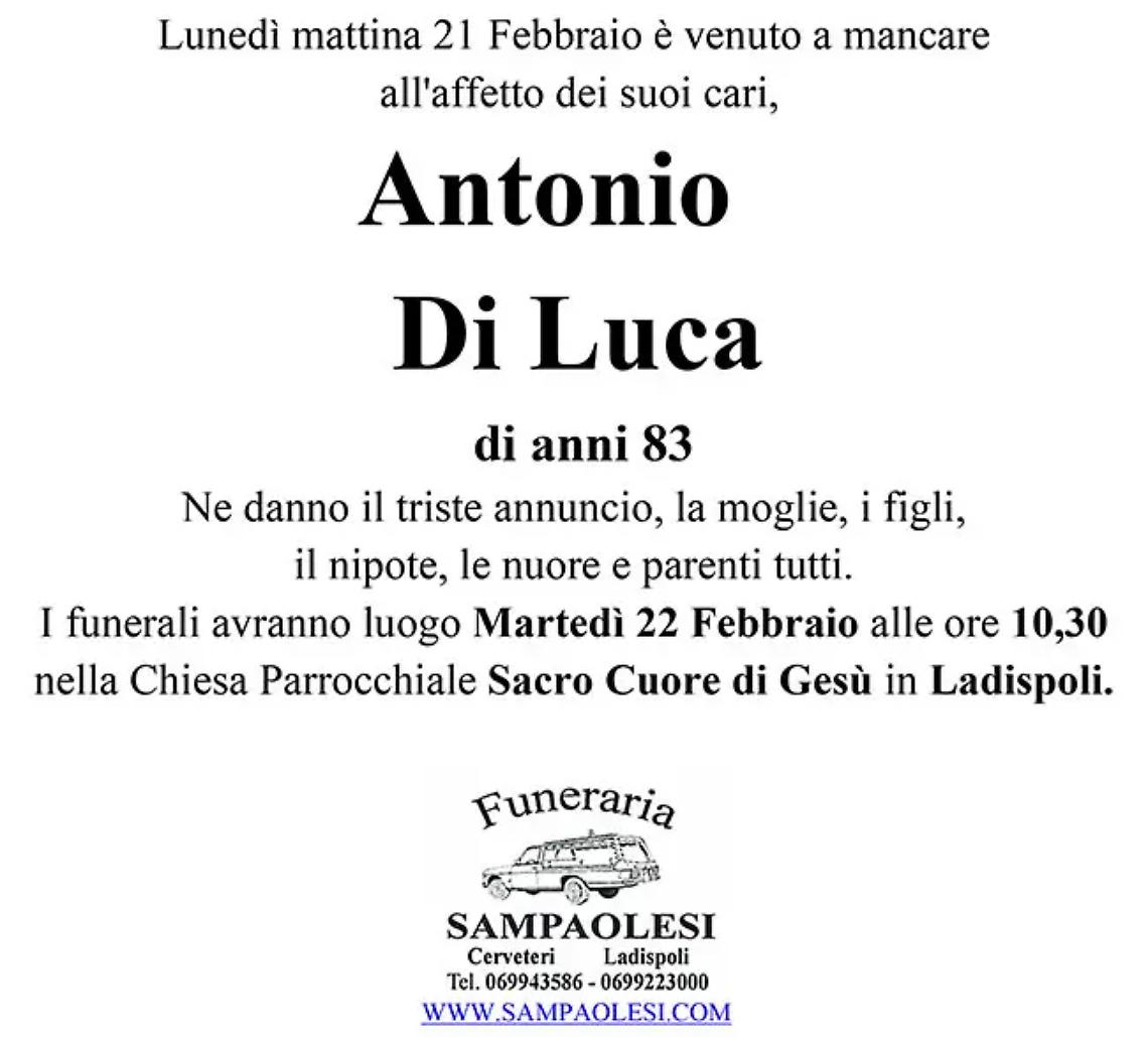 ANTONIO DI LUCA di anni 83