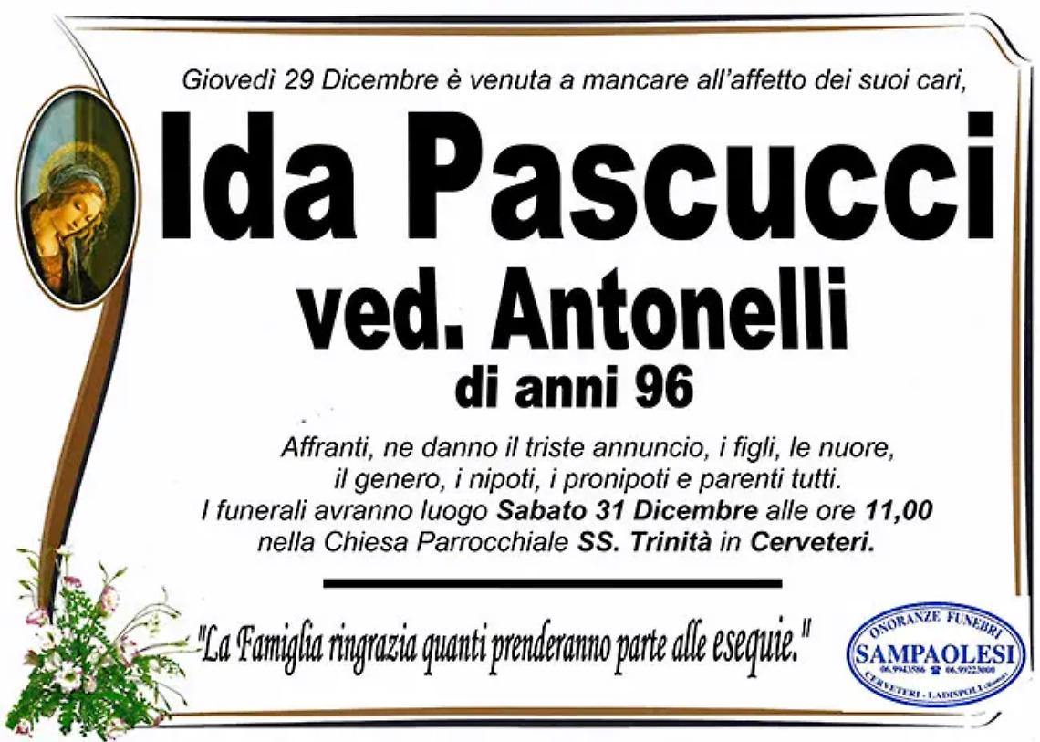IDA PASCUCCI ved. ANTONELLI di anni 96