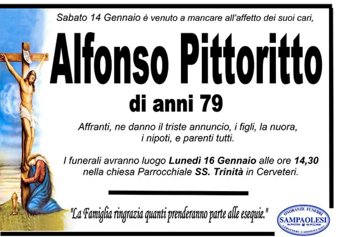 ALFONSO PITTORITTO di anni 79