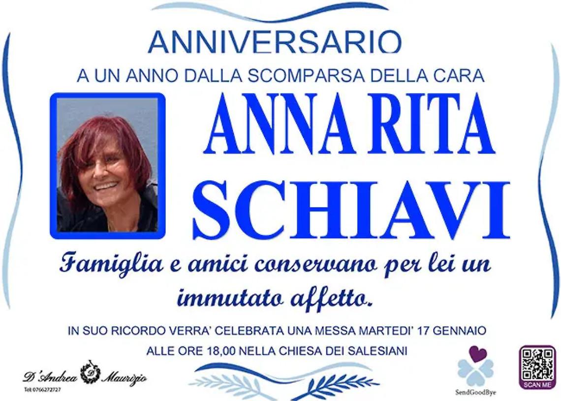 ANNA RITA SCHIAVI - Anniversario