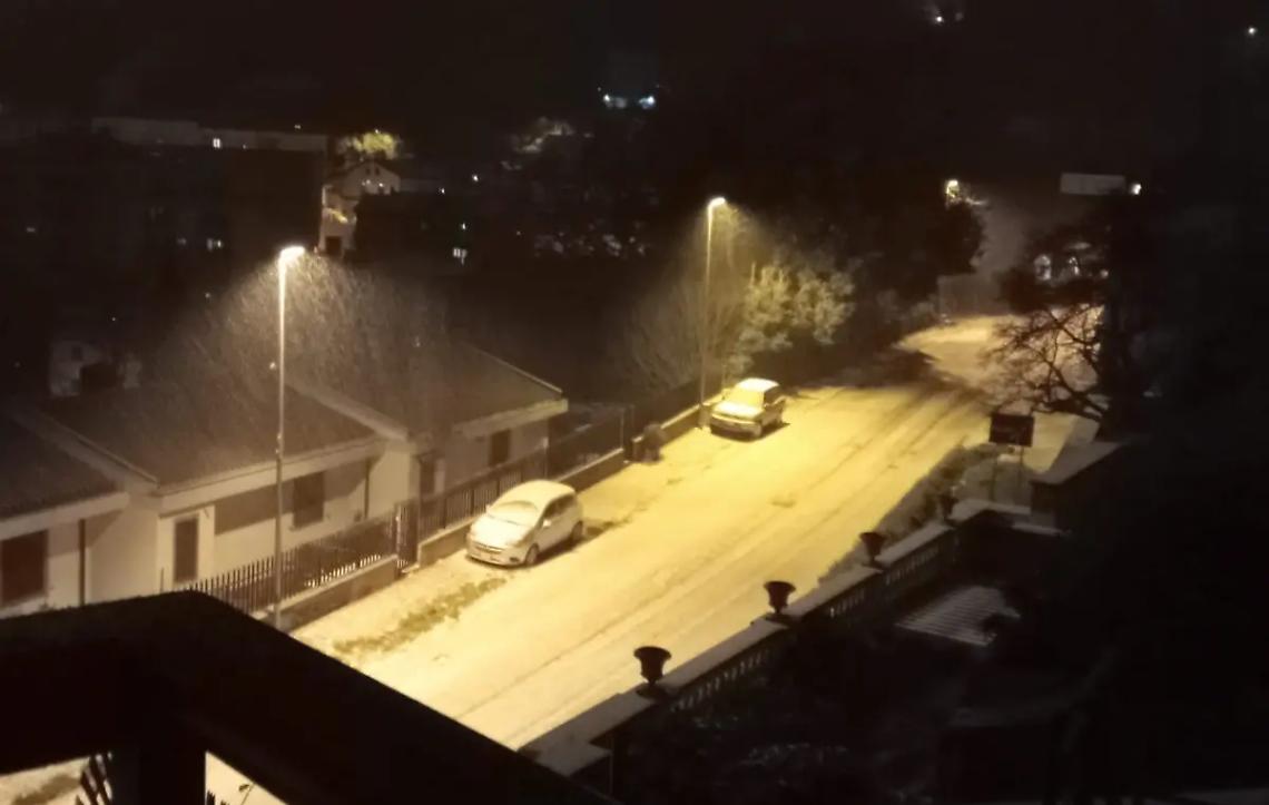 Prima nevicata sui Monti della Tolfa