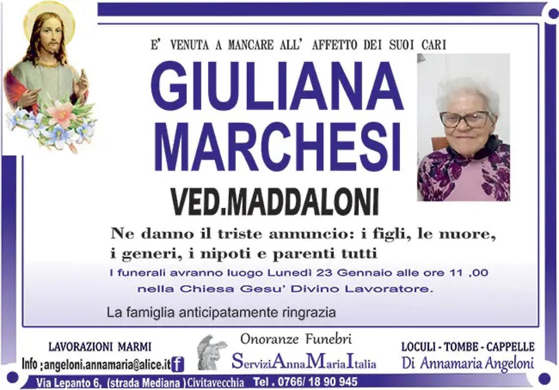 GIULIANA MARCHESI ved. MADDALONI