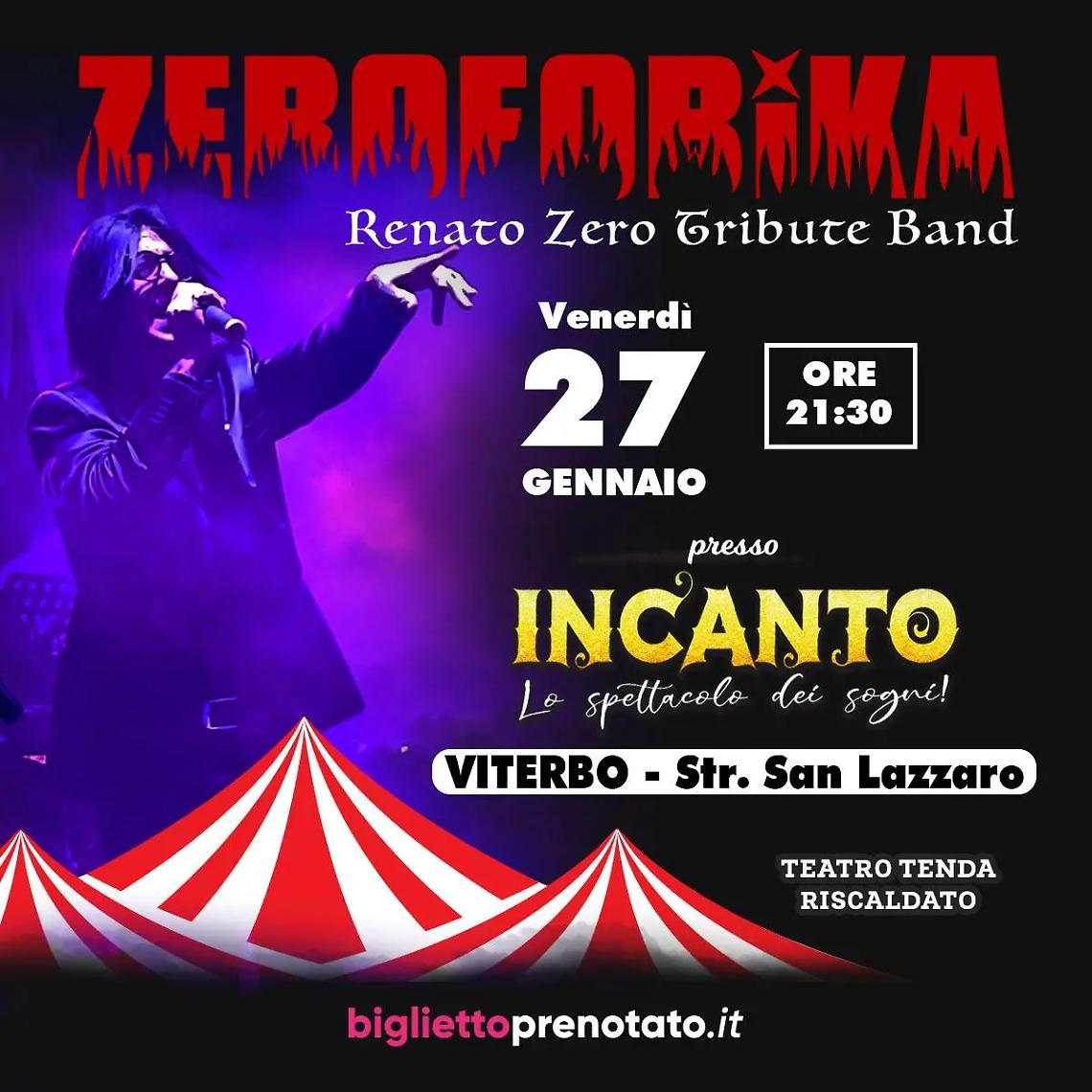 Zerofobika a Viterbo: stasera lo spettacolo al teatro Tenda