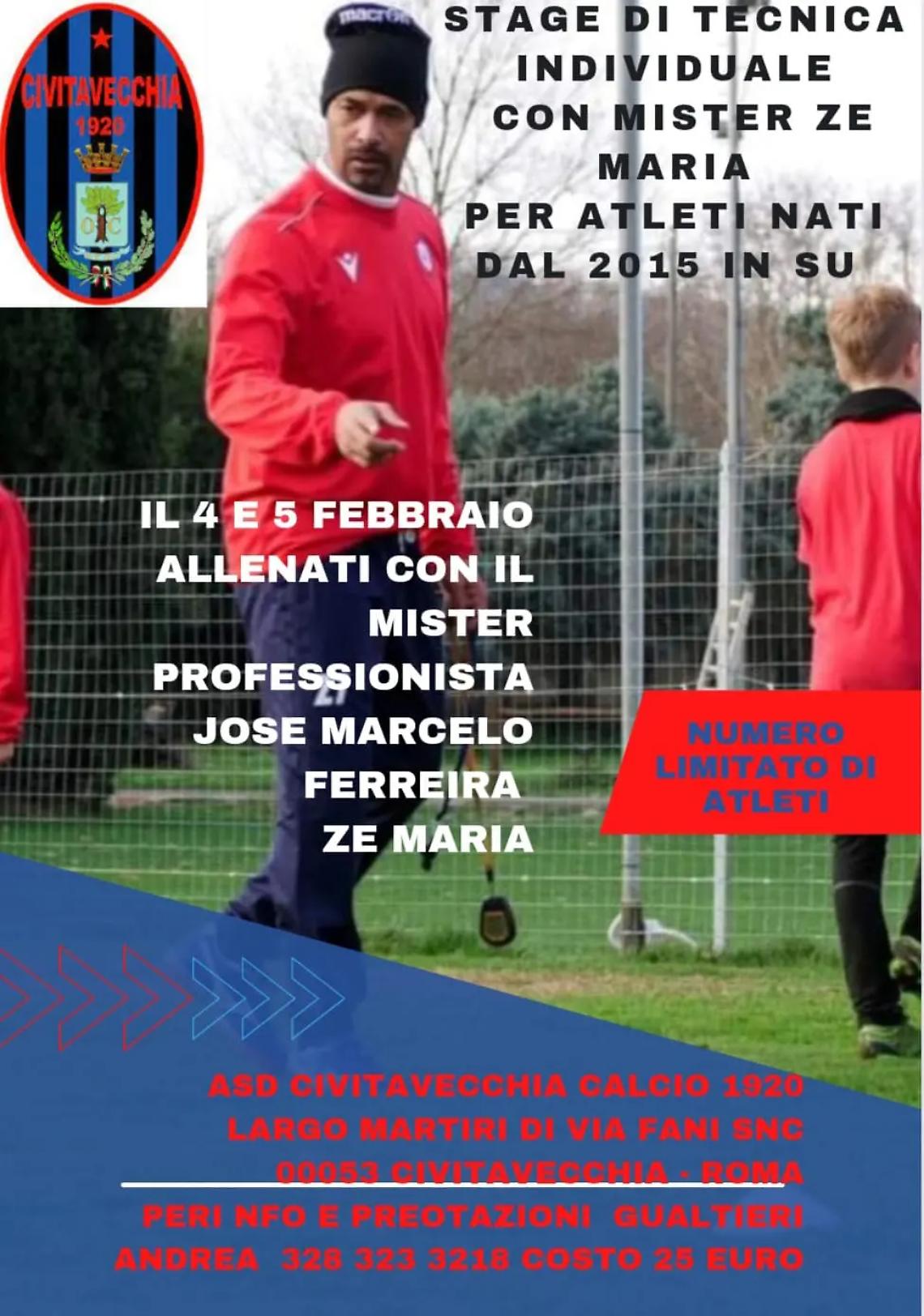 Sabato e domenica al Tamagnini lo stage individuale con Z&eacute; Maria