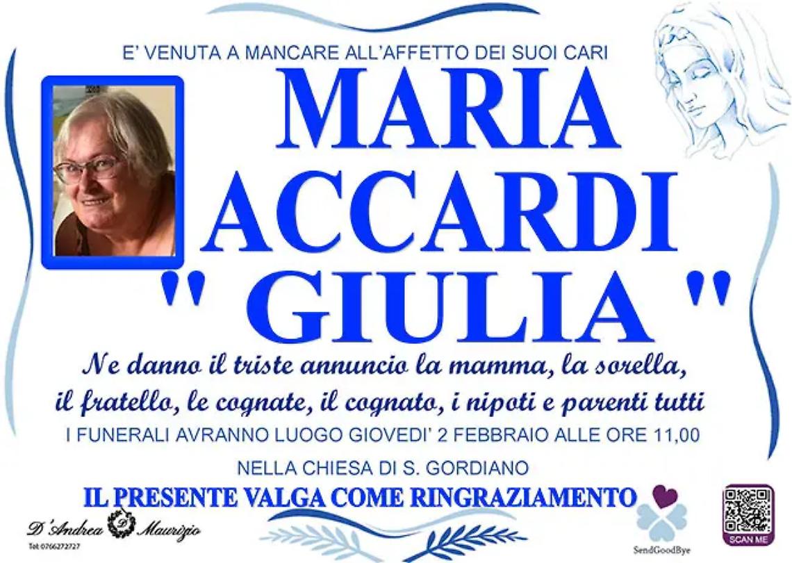 MARIA ACCARDI "GIULIA"