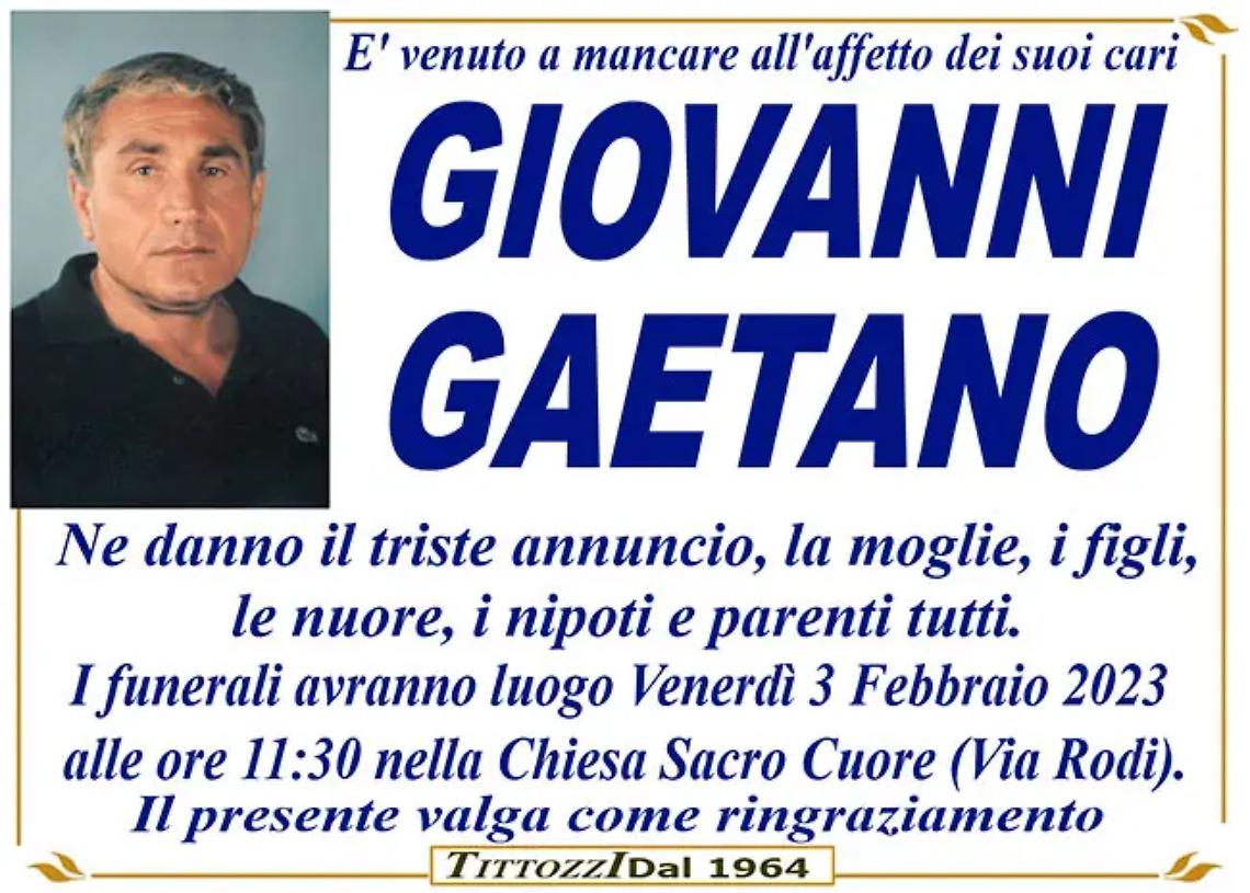 GIOVANNI GAETANO