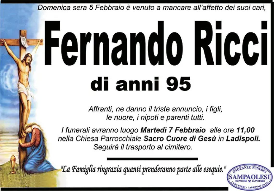 FERNANDO RICCI di anni 95