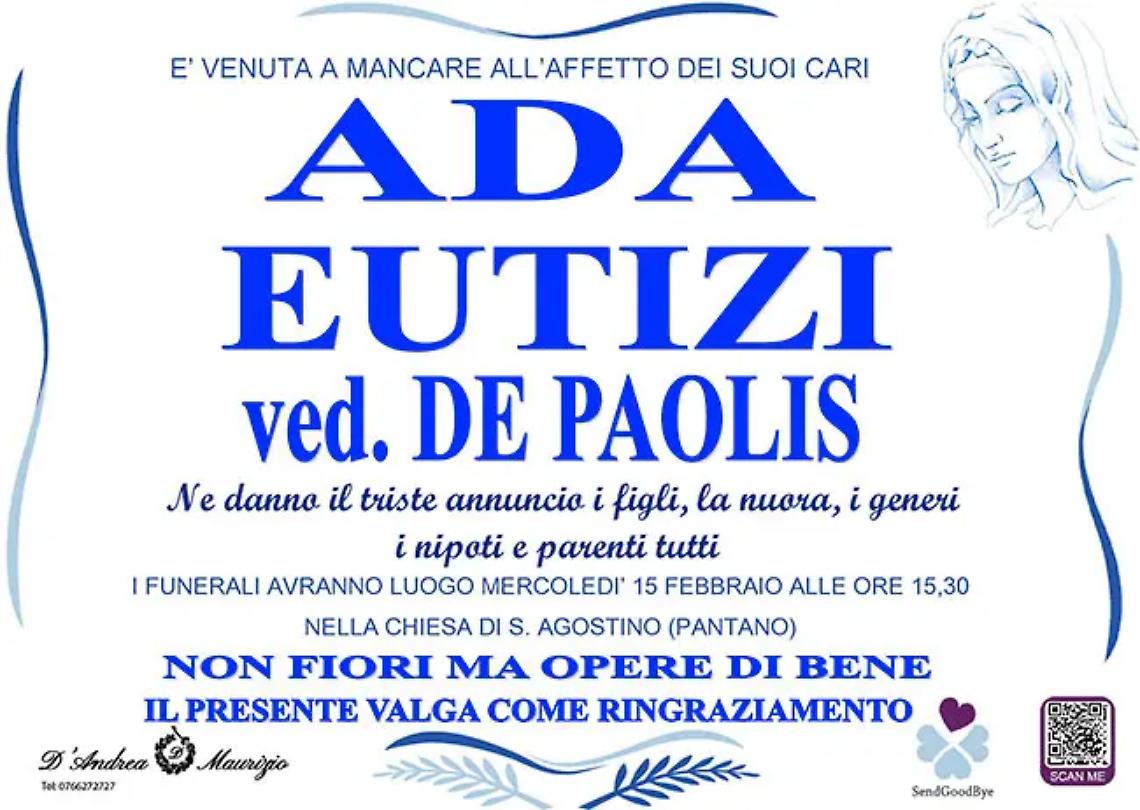 ADA EUTIZI ved. DE PAOLIS