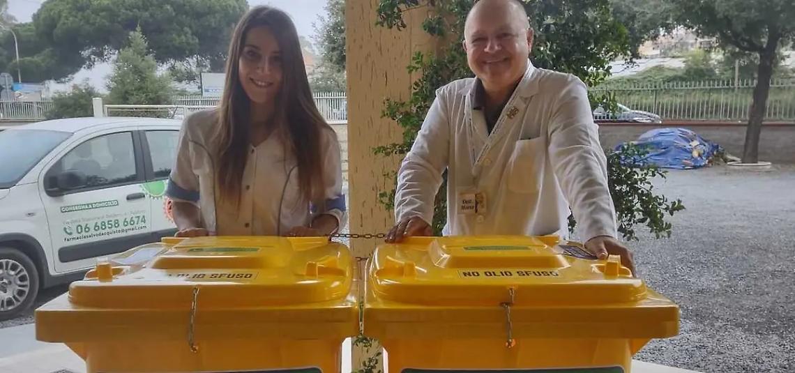 Alla Farmacia Salvo D&rsquo;Acquisto di Palidoro prosegue la raccolta di olio usato