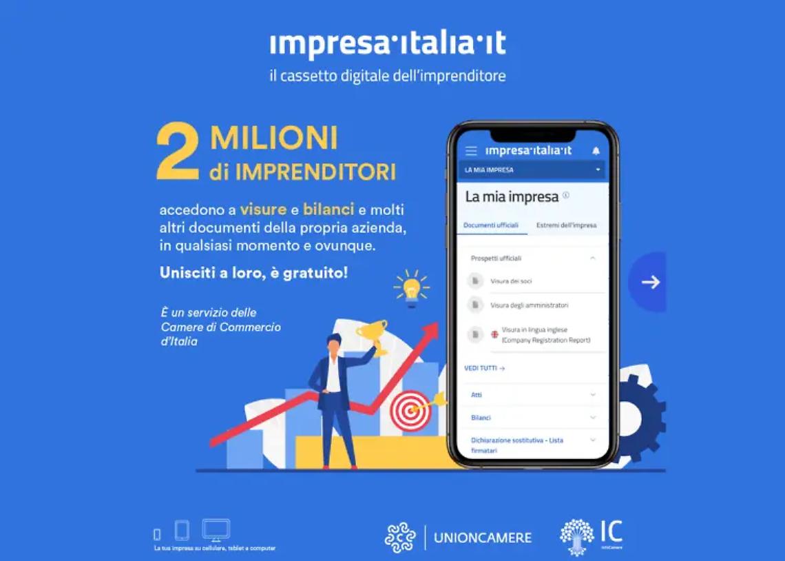 Aziende, 2 mln su impresa.italia.it