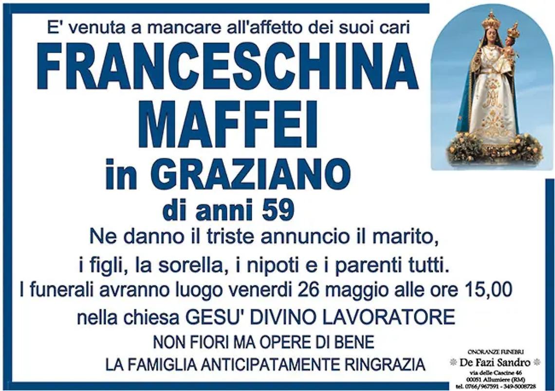 FRANCESCHINA MAFFEI in GRAZIANO di anni 59