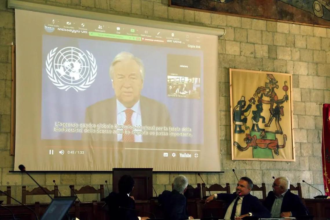 Videomessaggio del segretario generale Onu Ant&oacute;nio Guterres al convegno di Tarquinia: &laquo;Passare dagli accordi teorici ai fatti concreti per salvaguardare il pianeta&raquo;