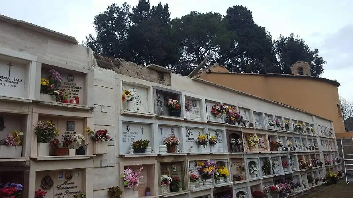 Cimitero di Ceri tra infiltrazioni e degrado