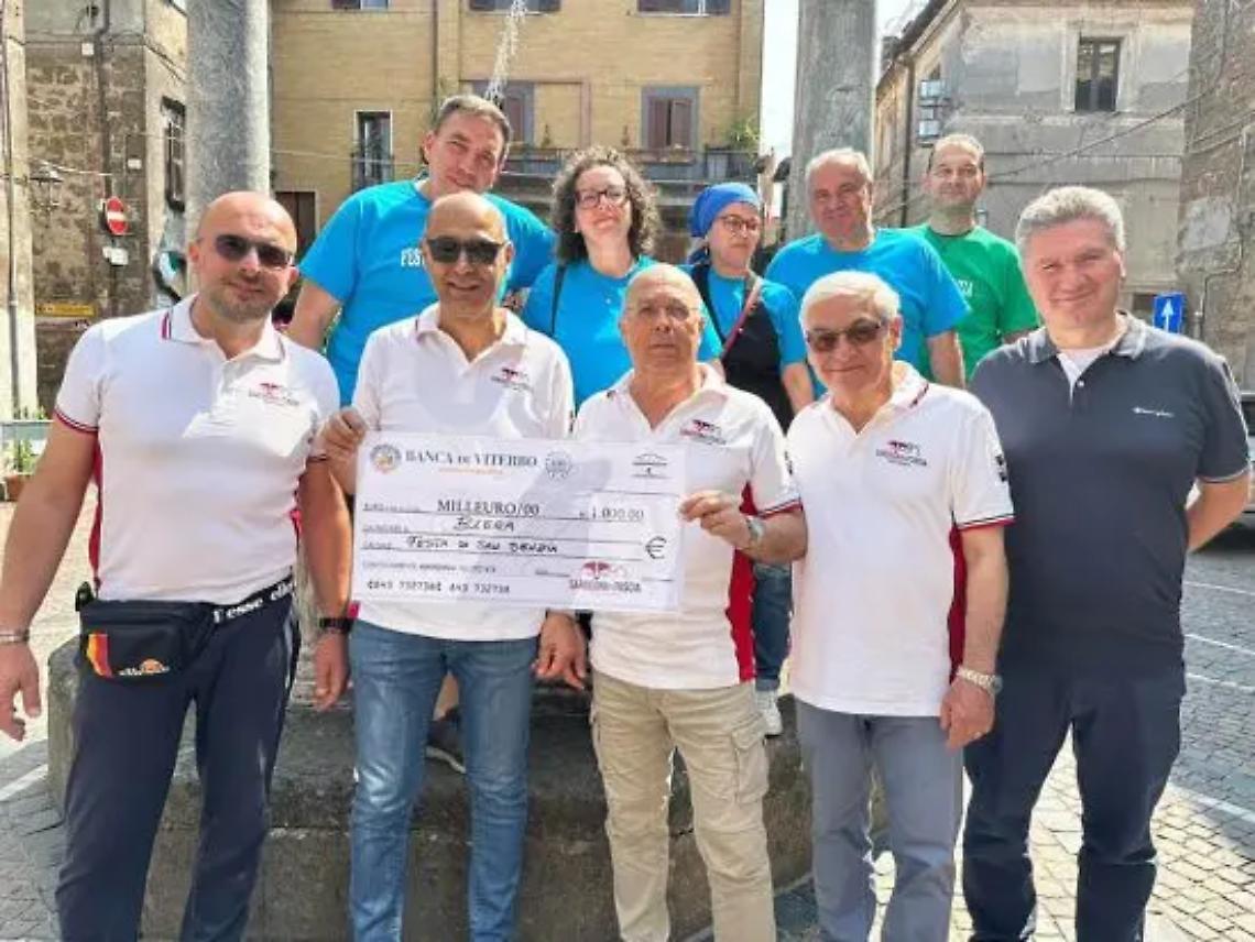 Festa di San Senzia, l&rsquo;associazione Sardegna in Tuscia dona mille euro in beneficenza