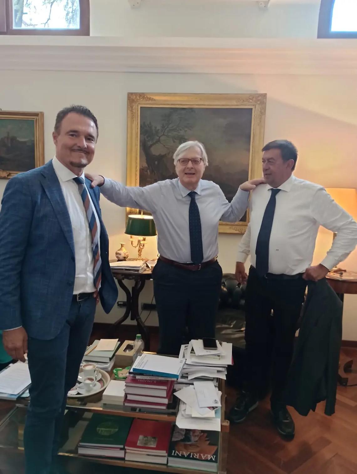 Il sottosegretario alla Cultura Vittorio Sgarbi ha ricevuto Tarquinia, obiettivo: accendere i riflettori sulla citt&agrave;