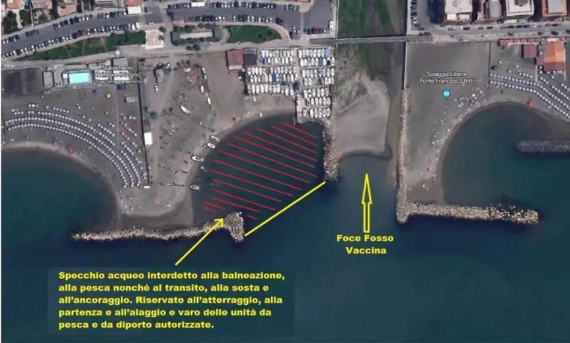 Interdetta la spiaggia di Porto Pidocchio