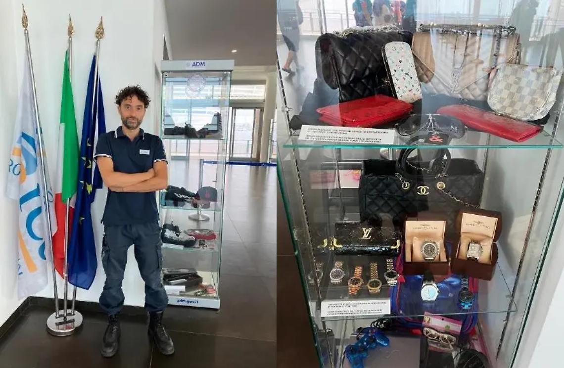 Porto, nuovo allestimento teche espositive AdM di merce contraffatta