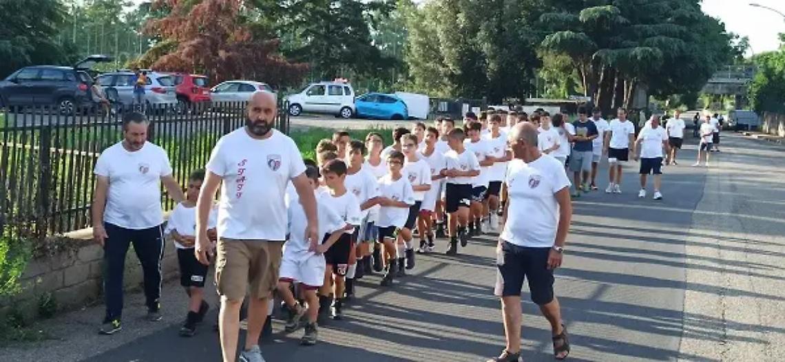 Viterbo, la formazione dei mini facchini di Santa Barbara