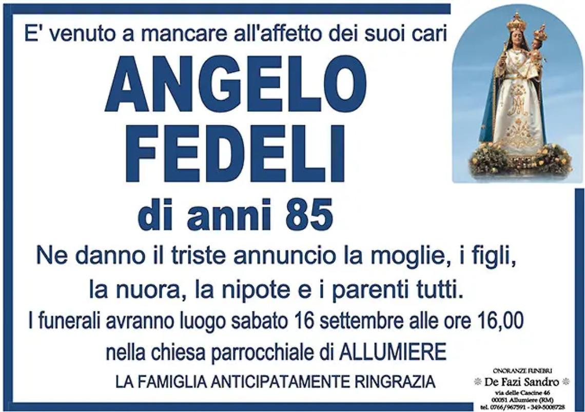 ANGELO FEDELI di anni 85